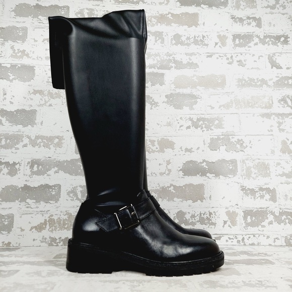 Black Knee-High Women's Boots - Picture 4 of 11